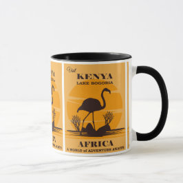 Taza Aventura salvaje: Afiche de viajes Kenya Africa