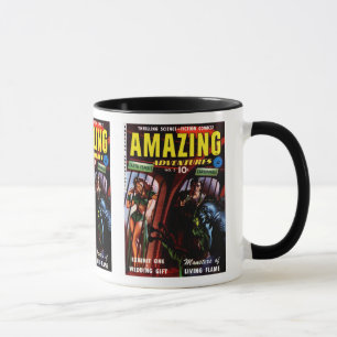 Taza Aventuras Increíbles #2 Retro Cómic de Ciencia Fic