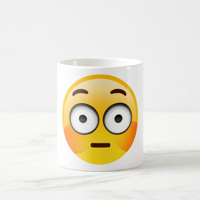 Taza avergonzada de la emoji (Centro)