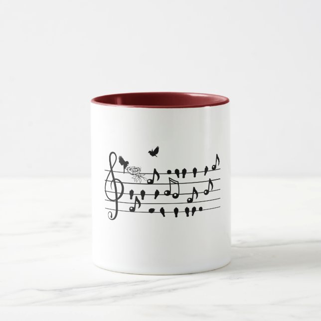 Taza aves amorosas, esperando una adición a la familia (Centro)