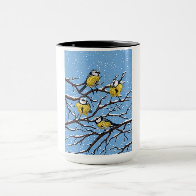 Taza Aves azules en invierno (Centro)