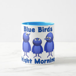 Taza Aves azules, mañanas brillantes