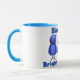 Taza Aves azules, mañanas brillantes
