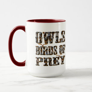 Taza Aves de Búho del logo de Prey Picture,
