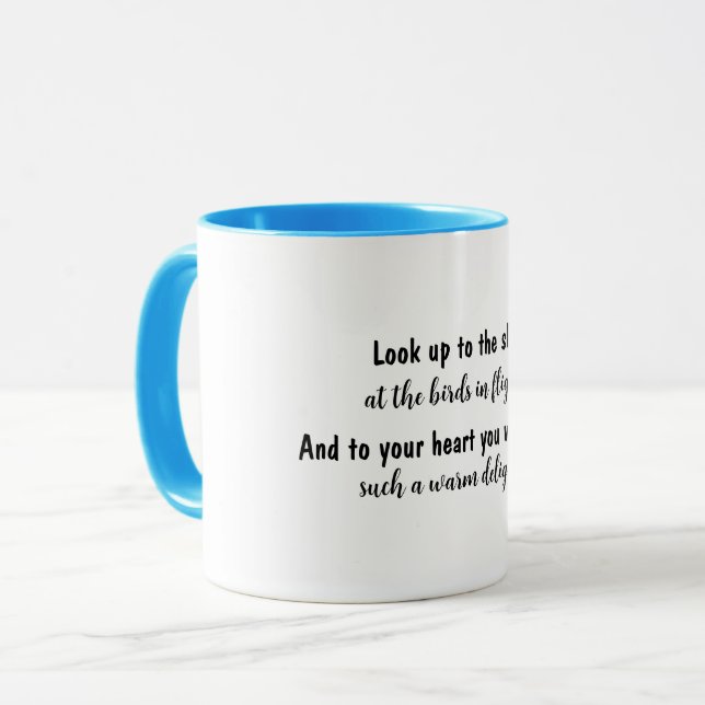 Taza Aves en una cita Motivitaional (Anverso izquierdo)