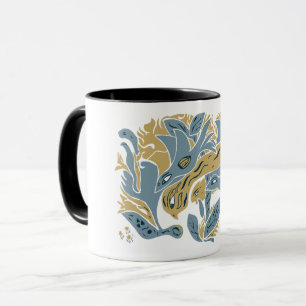 Taza Aves estéticas enmarañadas TWArt 12 tonos de tierr