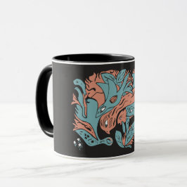 Taza Aves estéticas enredadas TWArt 12-negro