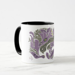 Taza Aves estéticas enredadas TWArt 12-púrpura