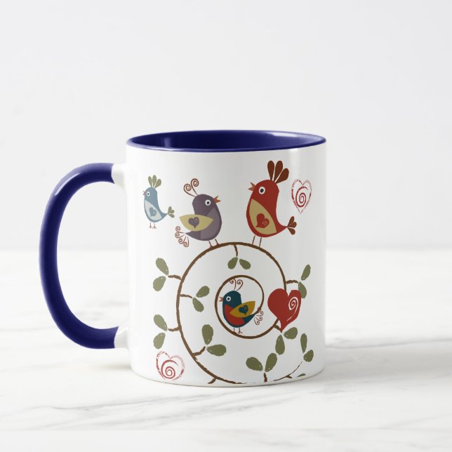 Taza Aves Folkart (Izquierda)