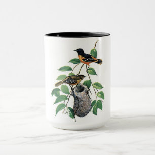Taza Aves Oriólicas de Acuarela
