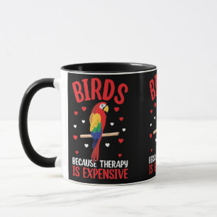 Taza Aves Porque La Terapia Es Un Loro Caro Y Gracioso