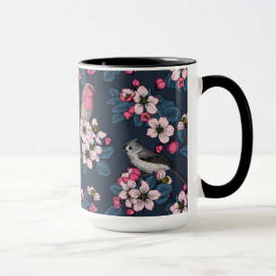 Taza Aves y flores