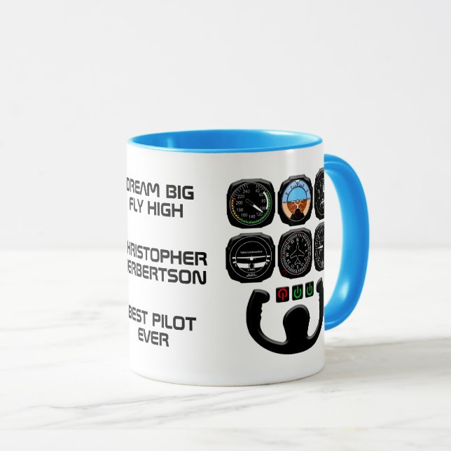 Taza Aviador Único Y Gracioso (Anverso derecho)