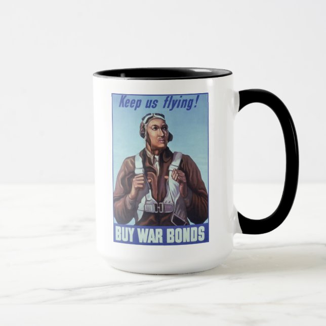 Taza Aviadores negros: Servicio militar de combate de l (Derecha)