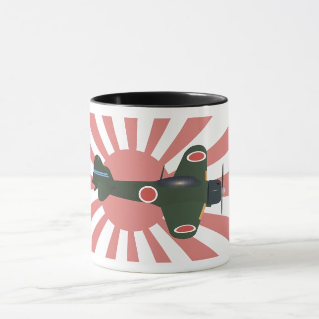 Taza Avión de combate cero japonés de WWII (Centro)
