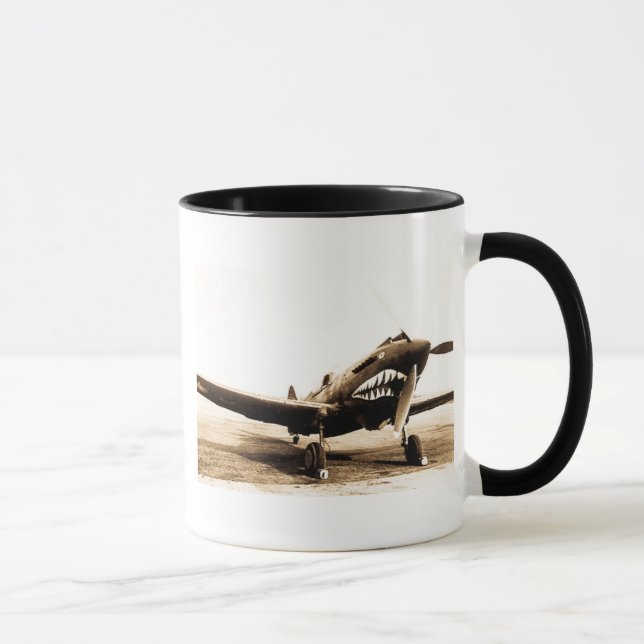 Taza Avión de combate de WWII Flying Tigers Curtiss (Derecha)