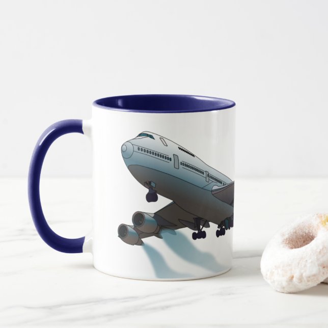 Taza Avión. Un chorro gigante. (Con donut)