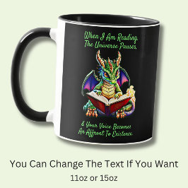 Taza Aviso de Dragón Púrpura Verde Leer voz del libro