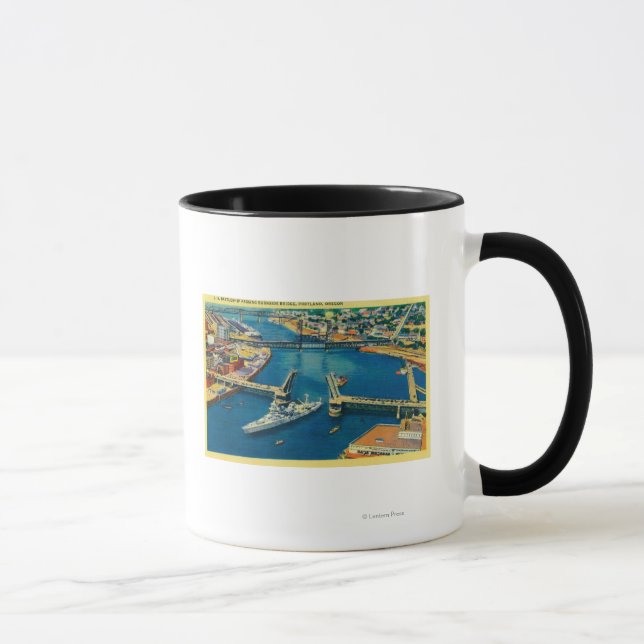Taza Aviso de guerra de EE.UU. de paso por Portland (Derecha)