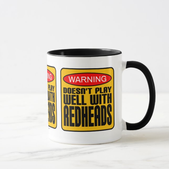 Taza Aviso: No funciona bien con los Redheads (Derecha)