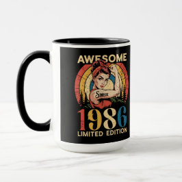 Taza Awesome Since 1986 Retro 40th Women's Birthday 