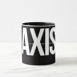 Taza Axis Minimalist Black Mug – Clean Typography Motiv