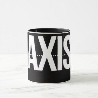 Taza Axis Minimalist Black Mug – Clean Typography Motiv