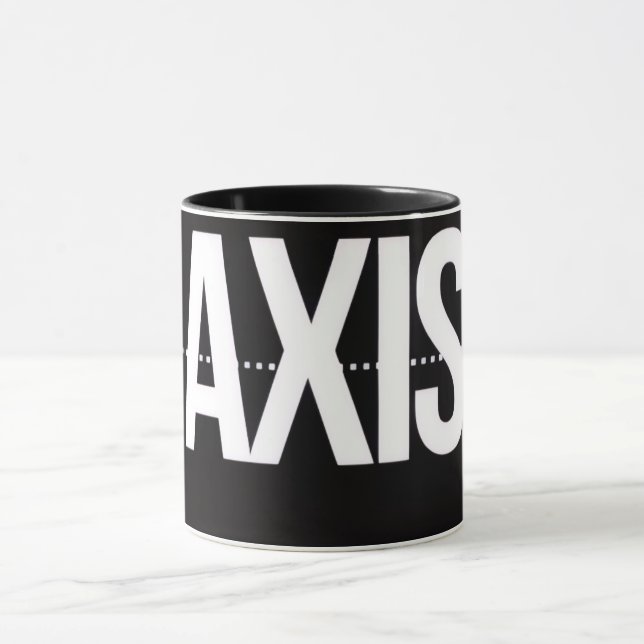 Taza Axis Minimalist Black Mug – Clean Typography Motiv (Centro)
