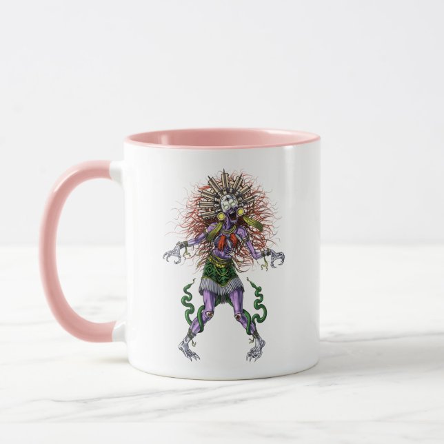 Taza Aztec Mythology Deity Tzitzimitl (Izquierda)