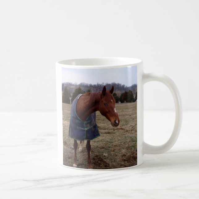 Taza azul azul simple del mar (Derecha)