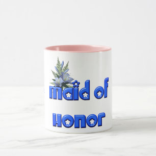Taza Azul Boda Personalizado De Honor