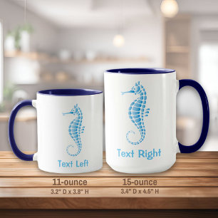 Taza Azul caballito de mar