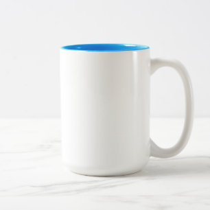 Taza azul clara del Dos-Tono de Sarah 15 onzas