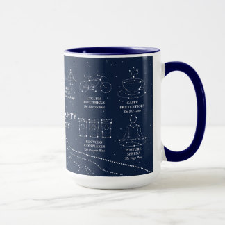 Taza azul de 15 oz del cielo nocturno del condado 