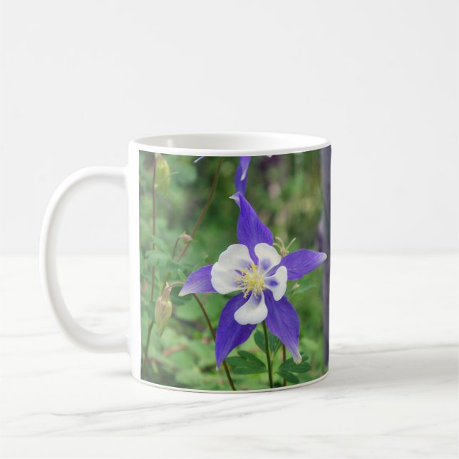 Taza azul de Colorado Columbine (Izquierda)