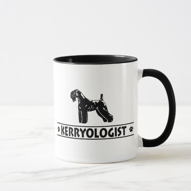 Taza Azul de Kerry chistoso Terrier (Derecha)