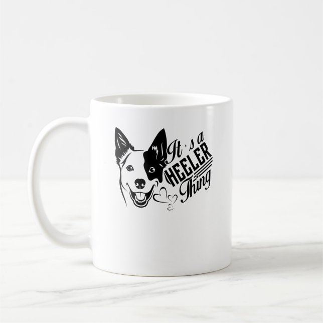 Taza azul de la cosa de Heeler (Izquierda)