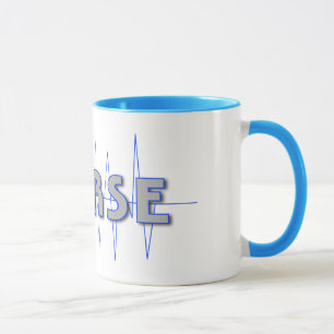 TAZA AZUL DE LA ENFERMERA