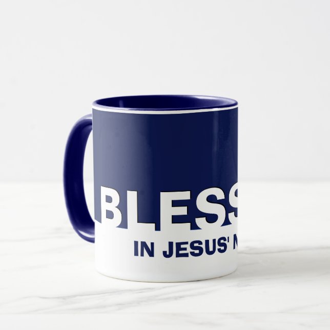 Taza Azul de la Marina Cristiana (Anverso izquierdo)