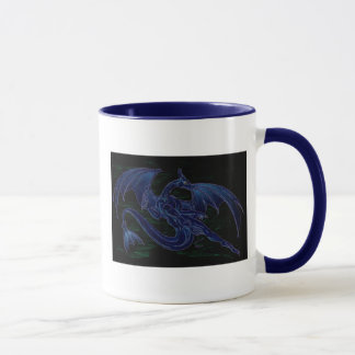 Taza azul de la onda