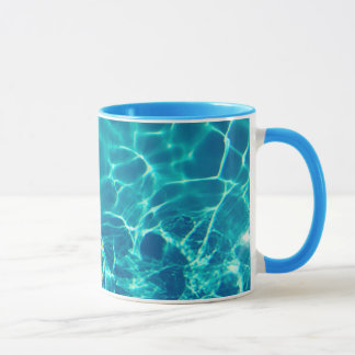 Taza azul de la taza de la sopa del té del café