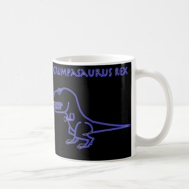 Taza azul de neón de Grumpasaurus Rex (Derecha)