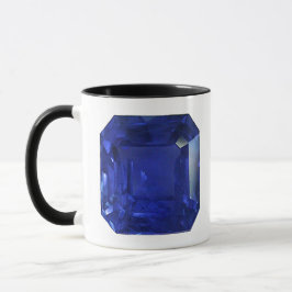 Taza Azul de zafiro cuadrado