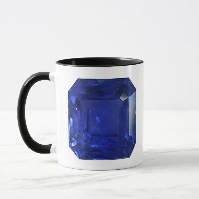 Taza Azul de zafiro cuadrado (Izquierda)