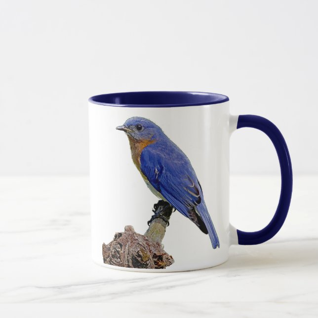 Taza azul del anillo del BlueBird (Derecha)