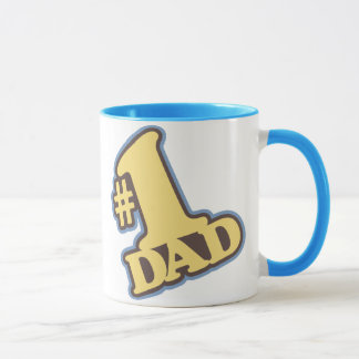 Taza azul del campanero del papá #1