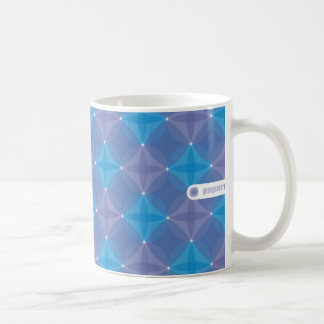 Taza azul del círculo