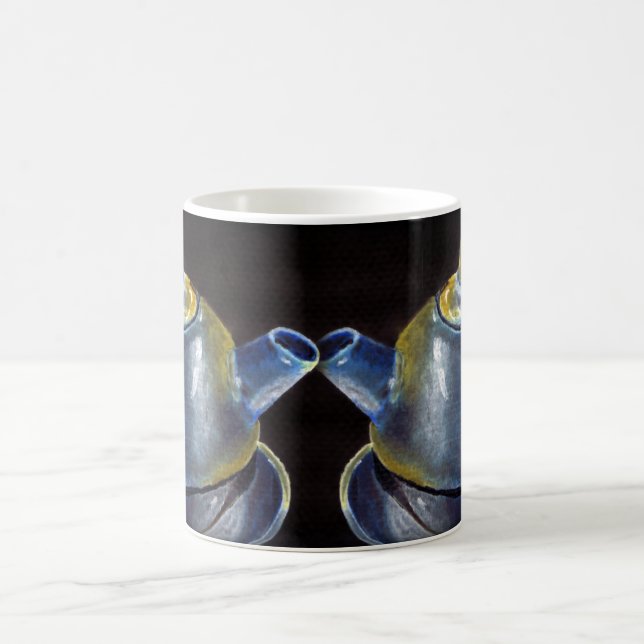 Taza azul del juego de té (Lorri Corbett) (Centro)