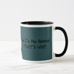 Taza azul del loro del Quaker