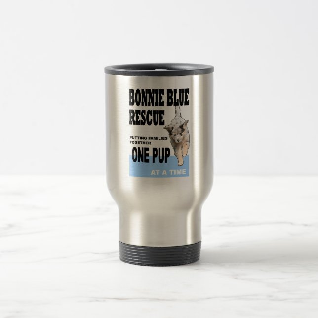 Taza azul del viaje del rescate de Bonnie (Centro)